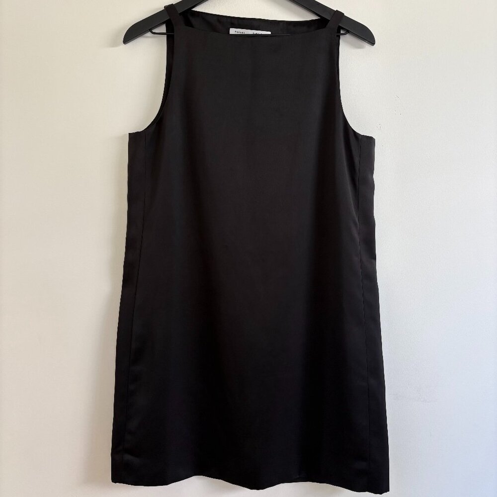 Proenza Schouler White Label Black Sleeveless Minidress Size M Square Neck